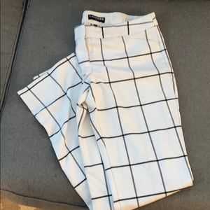 Express White and Black Plaid Pants